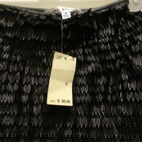 Fringed faux leather skirt - size S - Picture 4 of 6